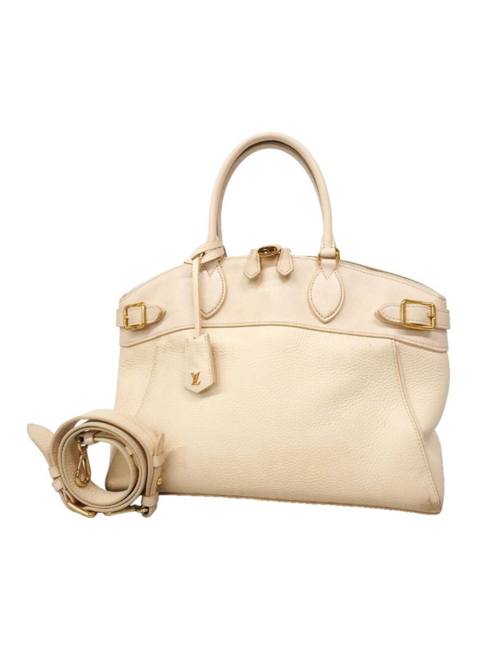 Louis Vuitton Handbag Taurillon Vendome MM White 2-Way Bag